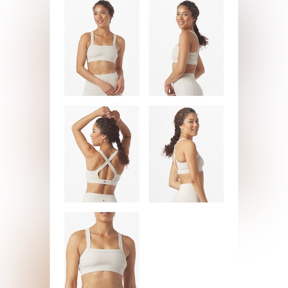 Glyder Oatmilk Ribbed Set Leggings and Directional Bra Set - Picture 2 of 5